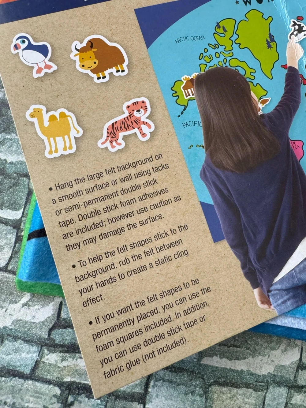 Felt World and US Maps